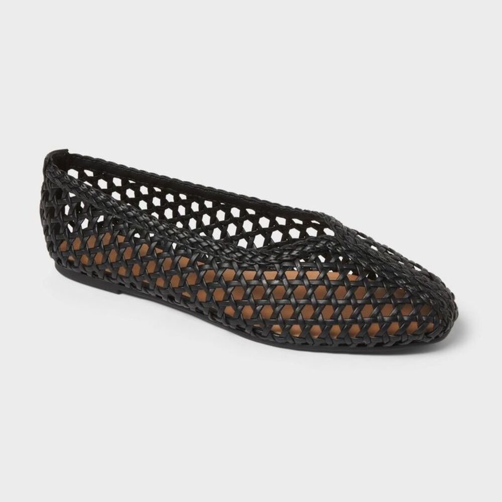 Universal Thread Black Woven Ballet Flats
